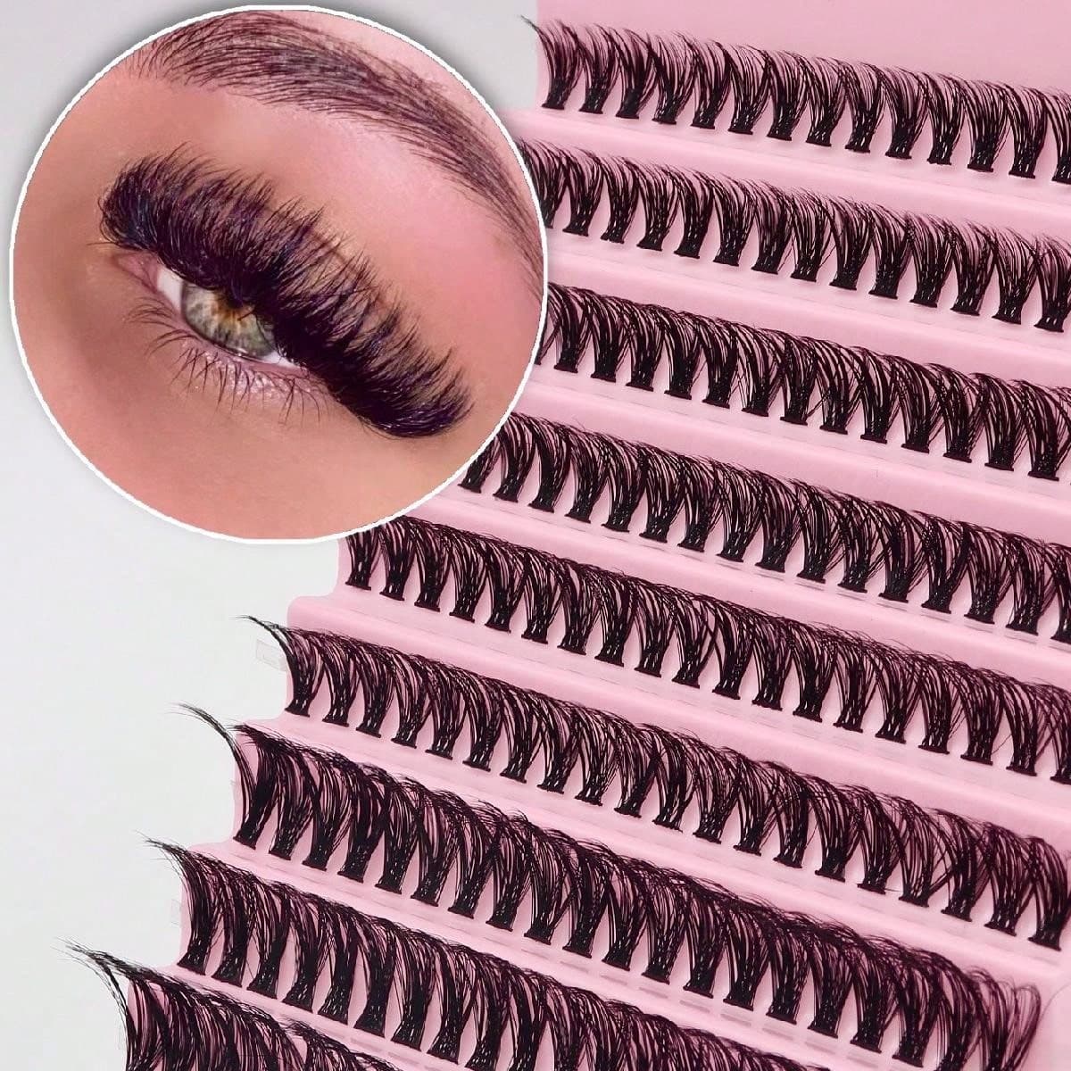 40D 200 regroupements de cils, extensions de cils individuels en volume boucle D, regroupements de cils DIY à domicile (mélange D-10-16), greffage
